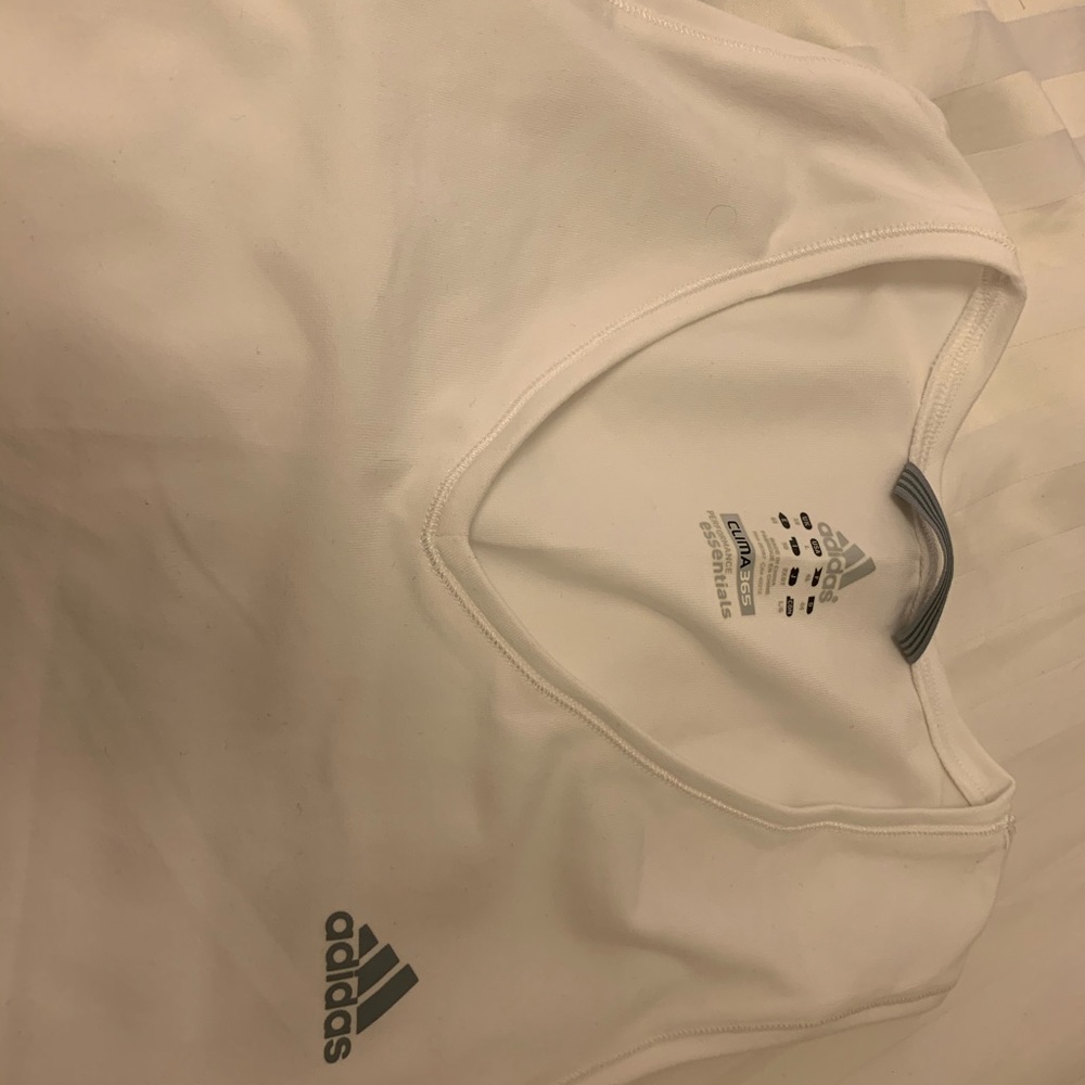 Adidas white tank top.